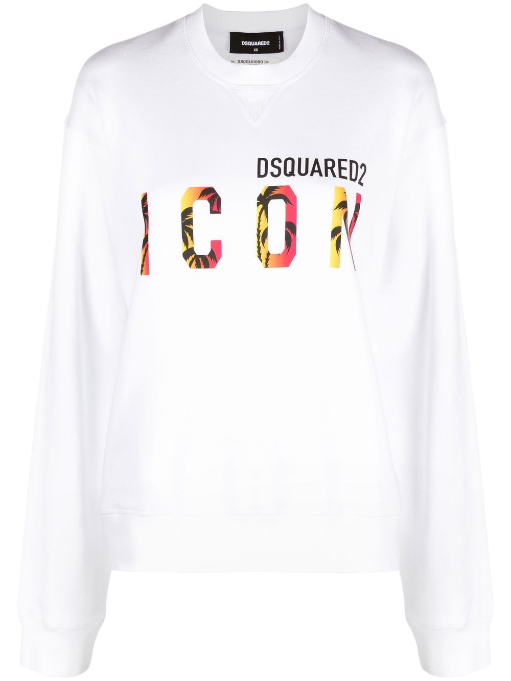 DSQUARED2 Icon 印花棉卫衣 - 白色