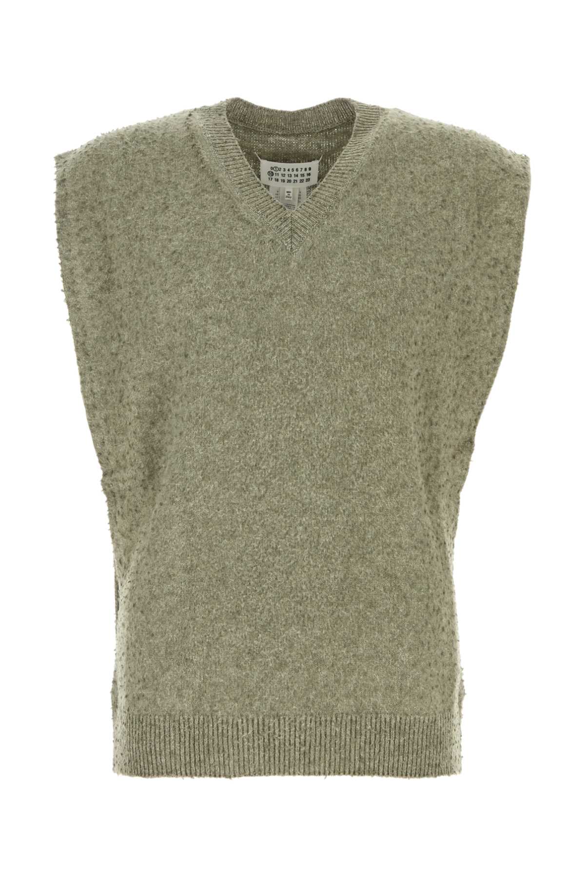 Maison Margiela 灰绿色羊毛混纺马甲