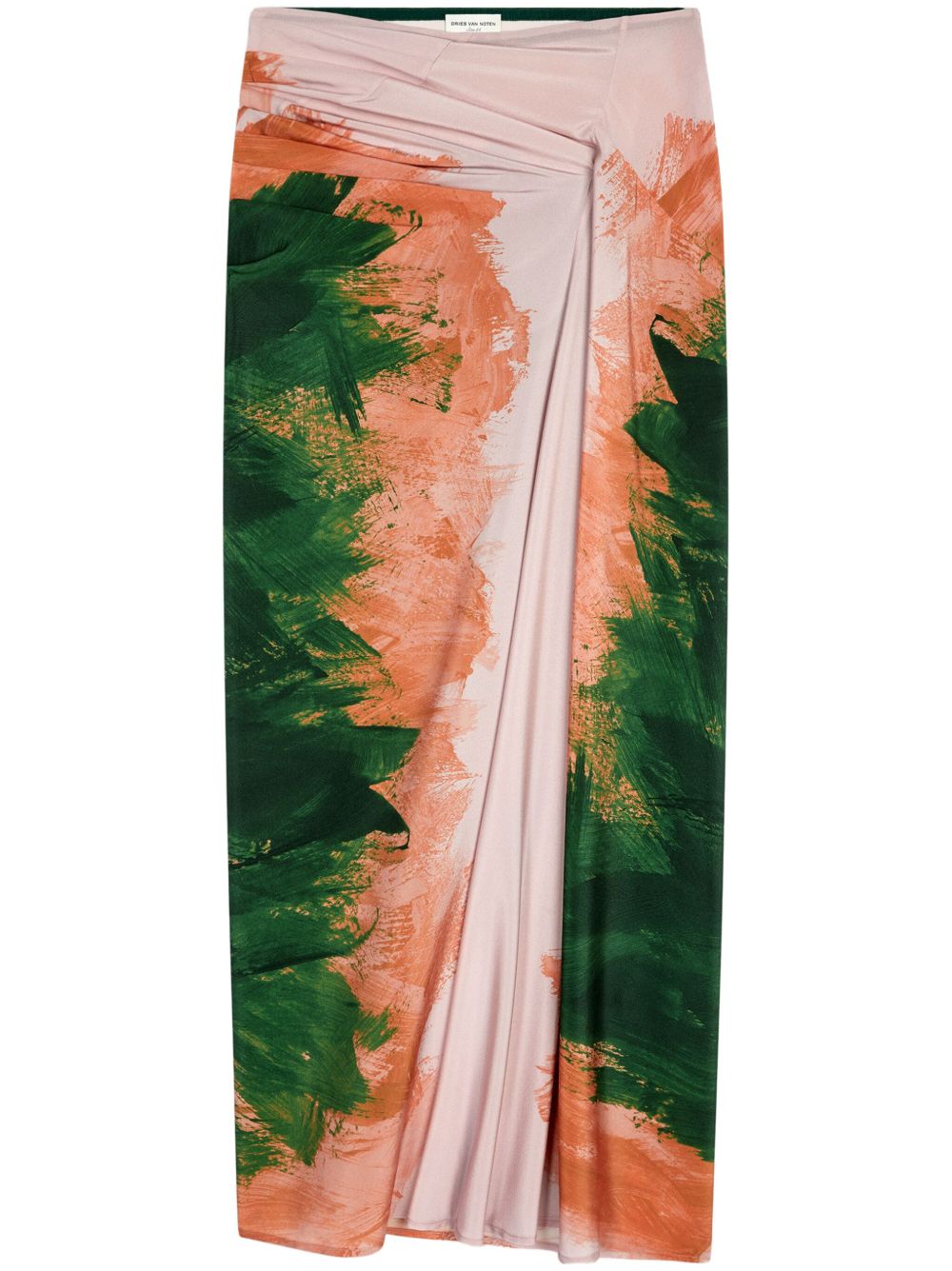 DRIES VAN NOTEN 垂坠半身裙 - 绿色