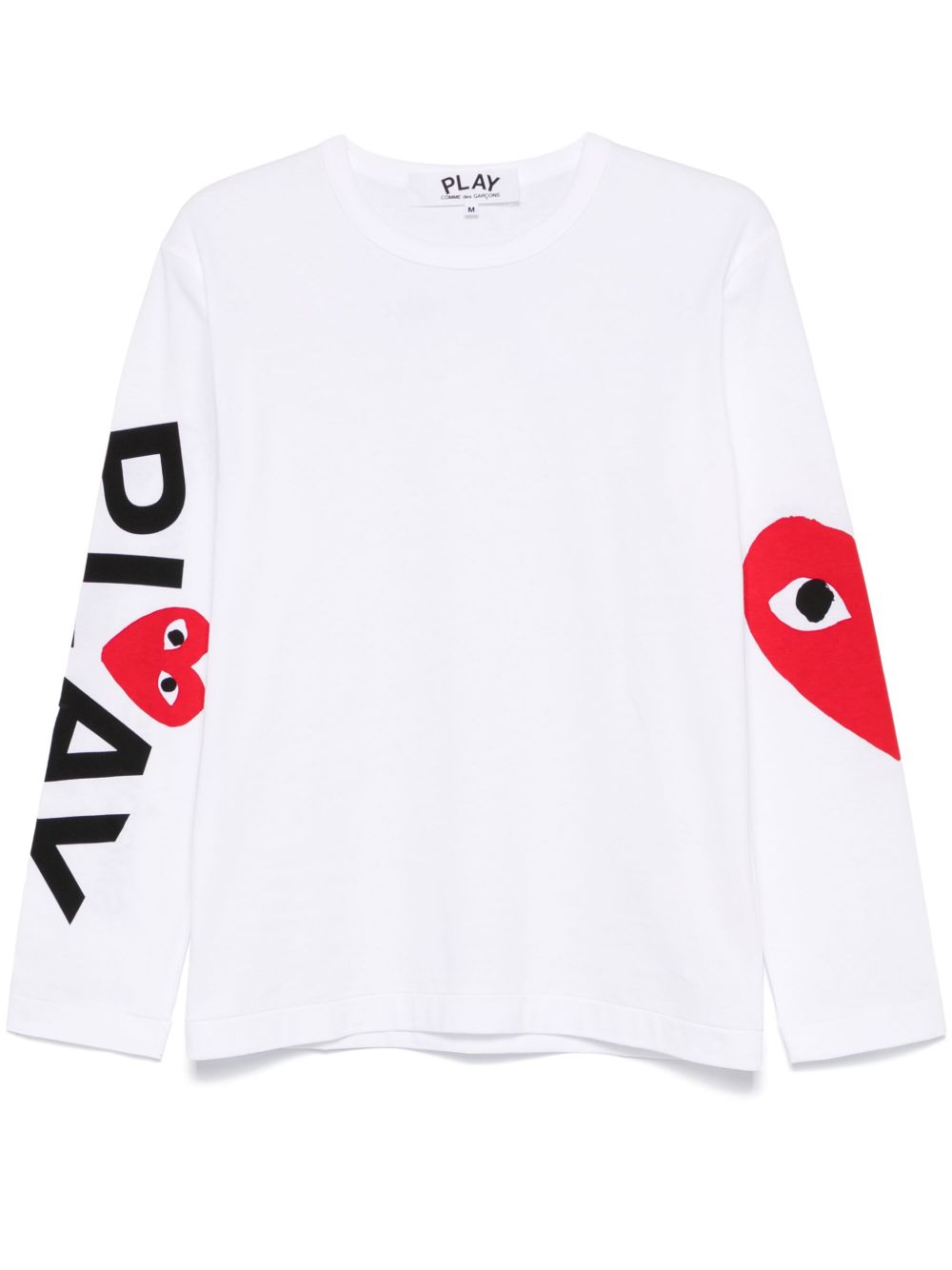 Comme Des Garçons Play 心形印花长袖T恤 - 白色