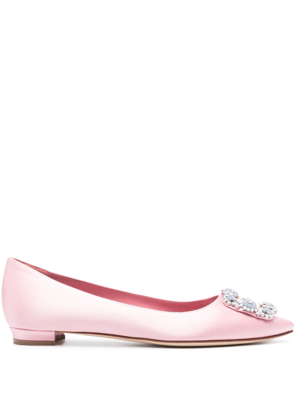 Manolo Blahnik Hangisi 芭蕾平底鞋 - 粉色