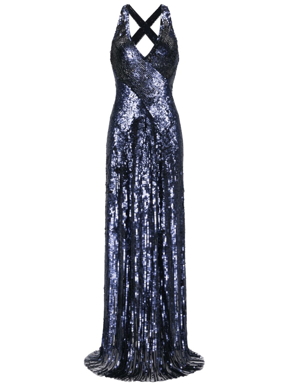 Jenny Packham Night Fever 亮片缀饰礼服 - 紫色