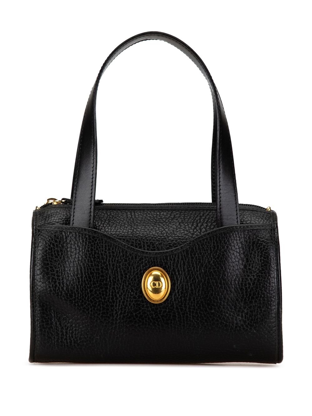 Christian Dior Pre-Owned 皮质手提包（1900年代典藏款） - 黑色