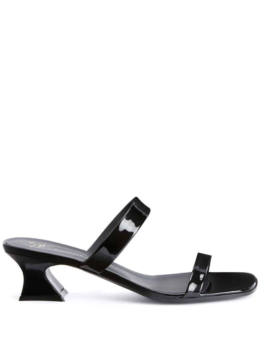 Giuseppe Zanotti Aude Plus 中跟亮面凉鞋 - 黑色