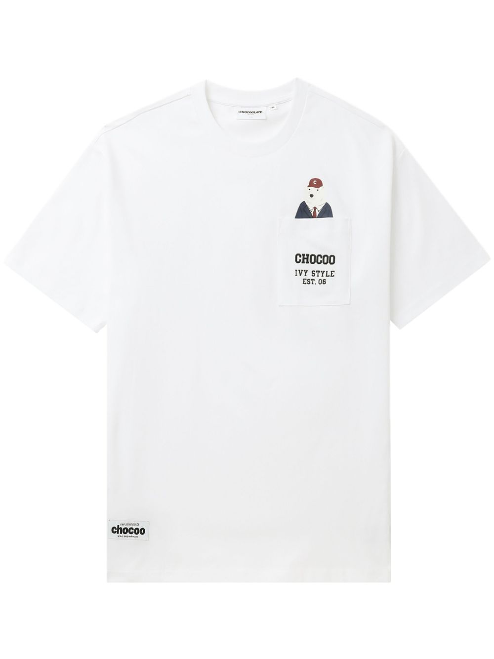 CHOCOOLATE Chocoo Bear 棉T恤 - 白色