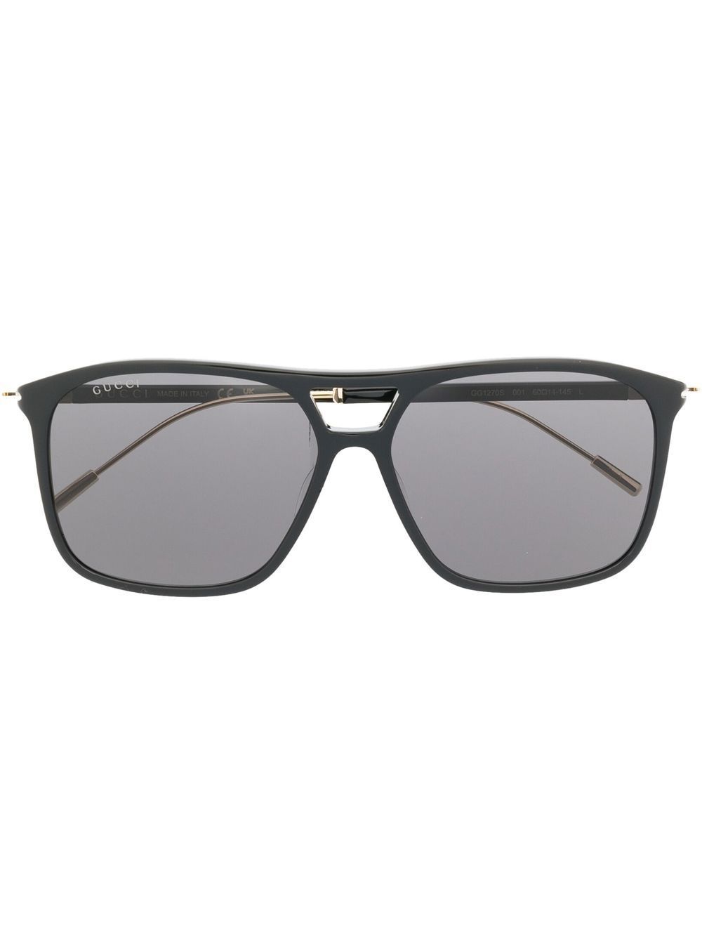 Gucci Eyewear 有色镜片方框太阳眼镜 - 黑色