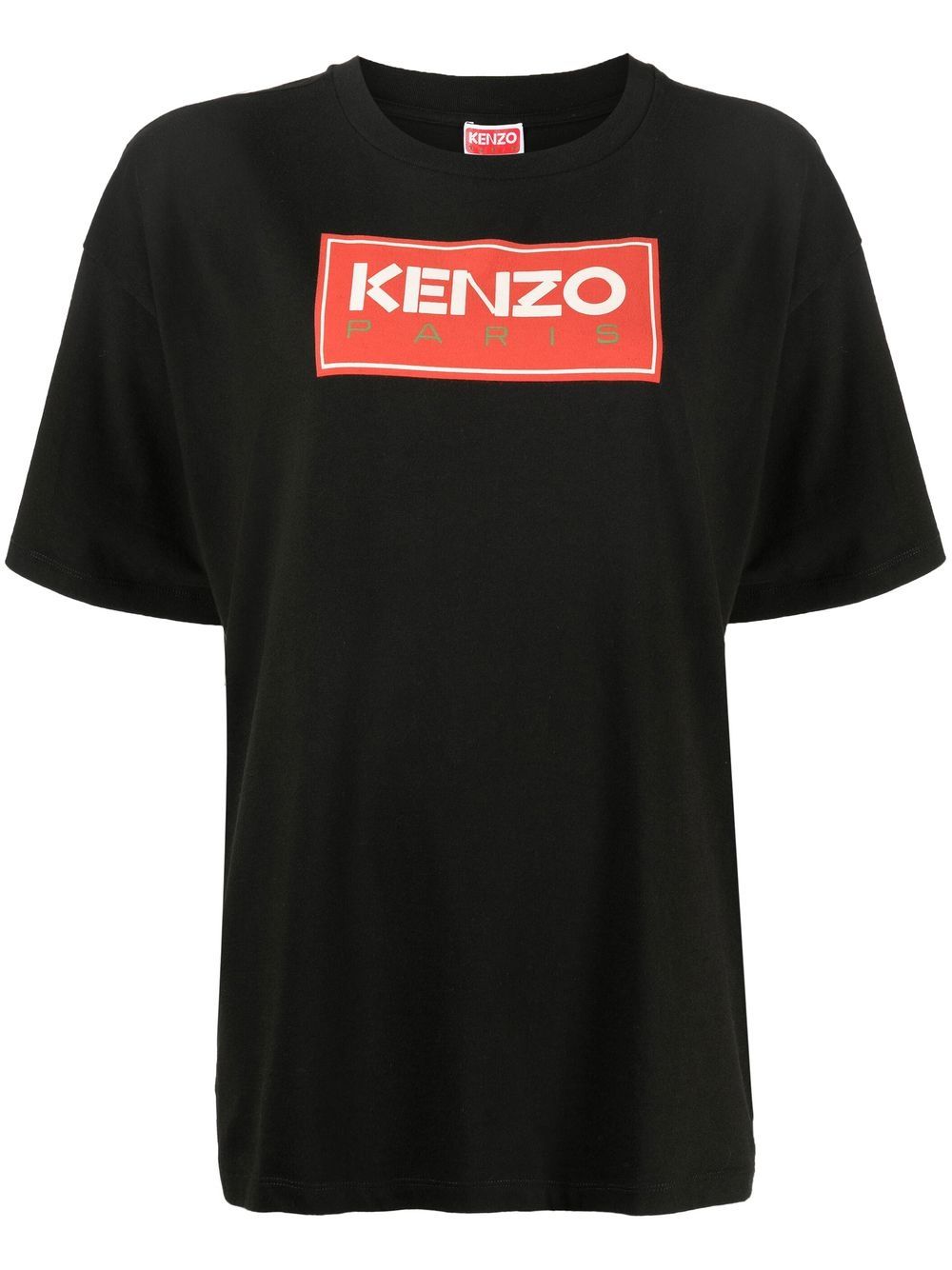 Kenzo logo印花棉T恤 - 黑色