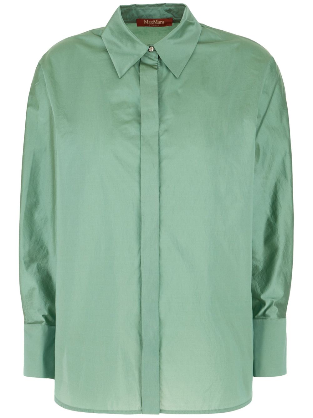 Max Mara 晶饰纽扣衬衫 - 绿色