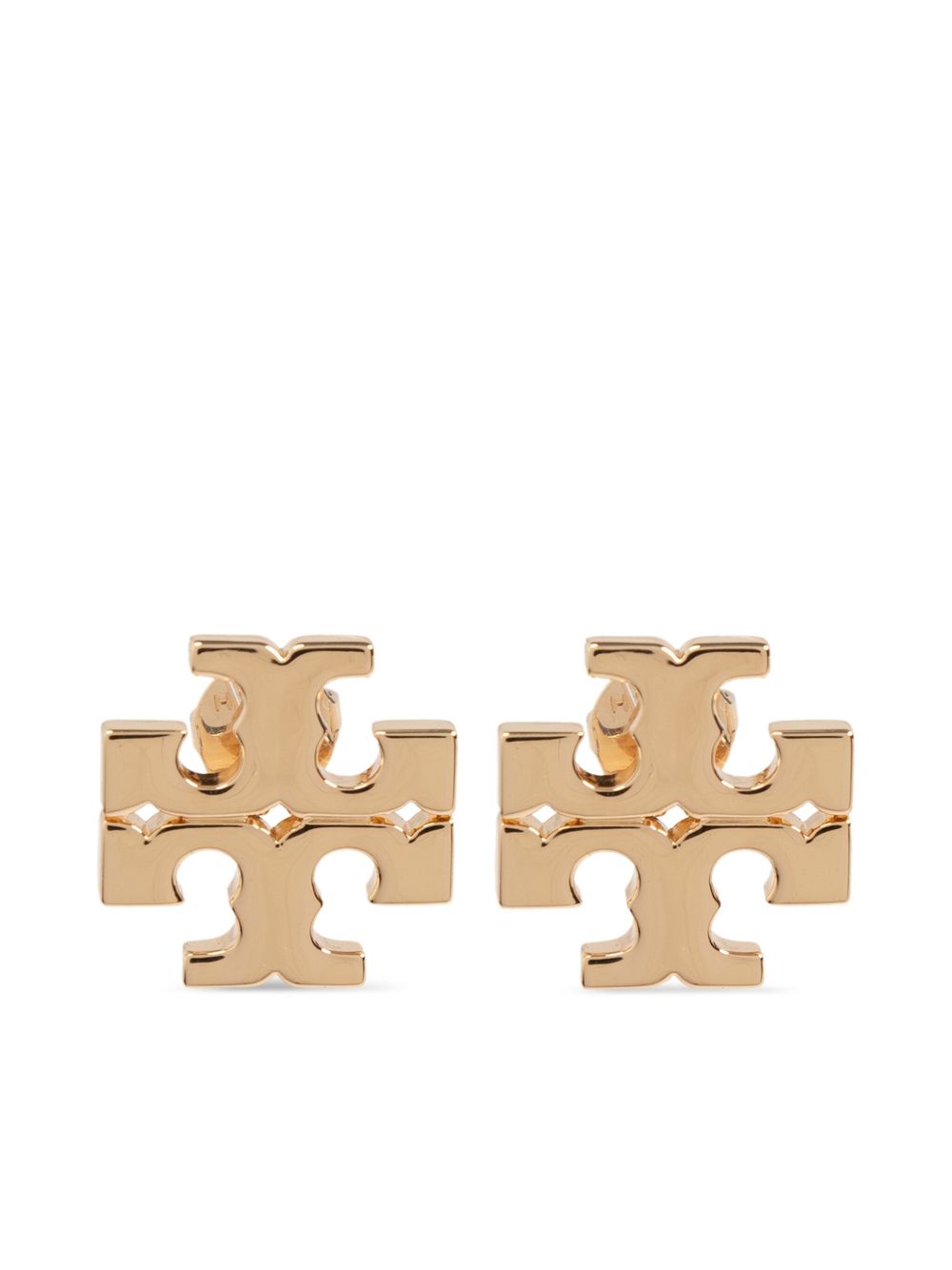 Tory Burch logo耳钉 - 金色