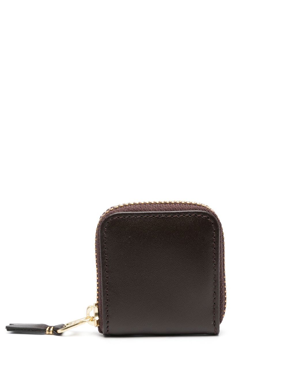 Comme Des Garçons Wallet 拉链皮质钱包 - 褐色