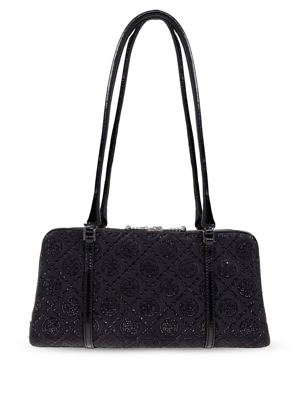 Tory Burch T 经典印花小号单肩包 - 黑色