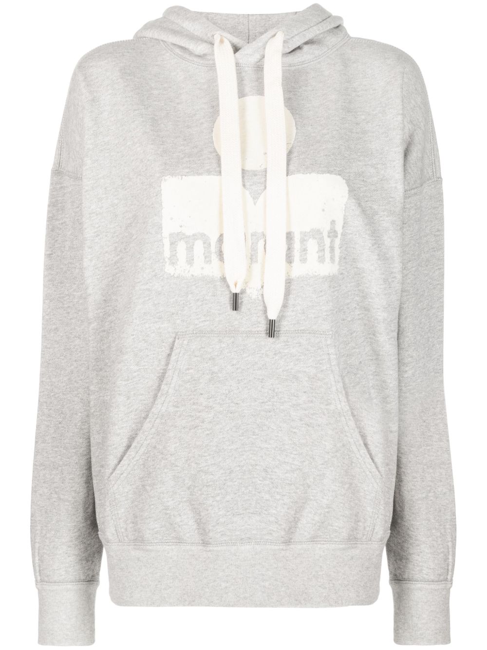 MARANT ÉTOILE Mansel logo印花棉连帽衫 - 灰色