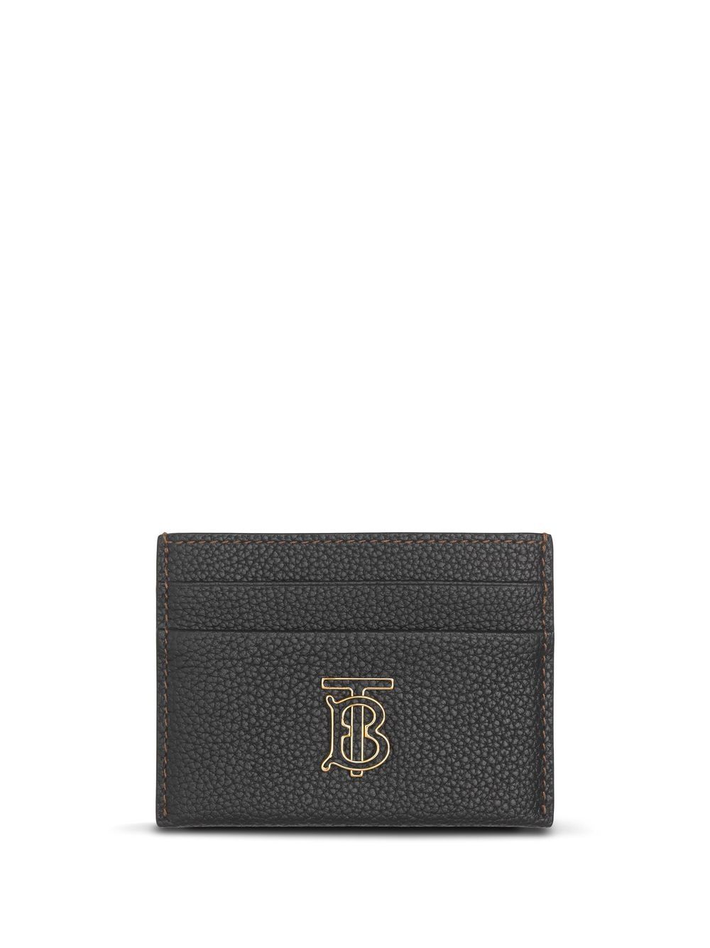 Burberry logo标牌皮质卡夹 - 黑色