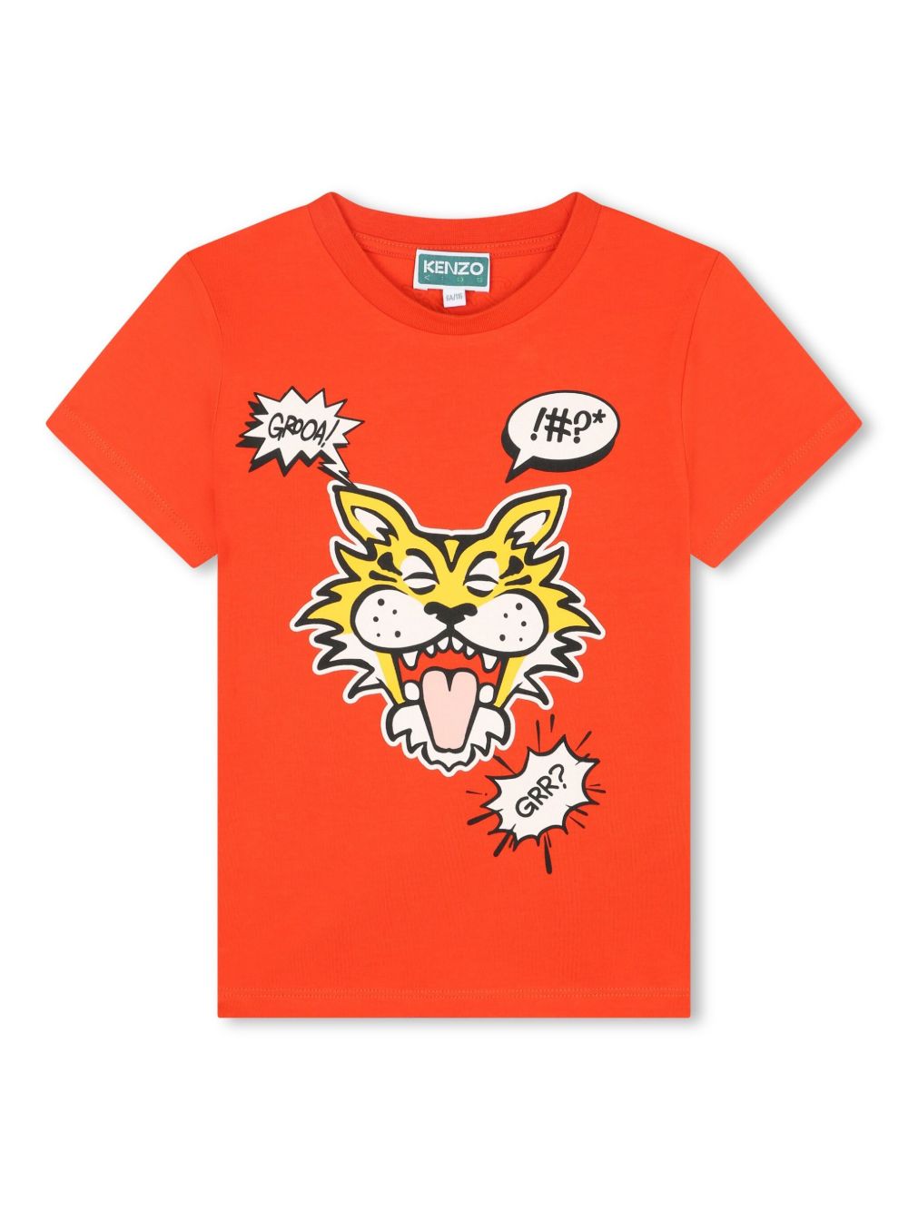 Kenzo Kids logo印花棉T恤 - 红色