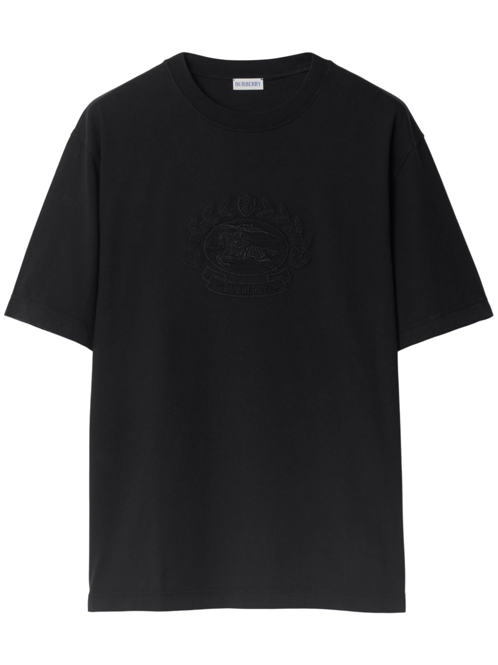 Burberry EKD 刺绣棉T恤 - 黑色