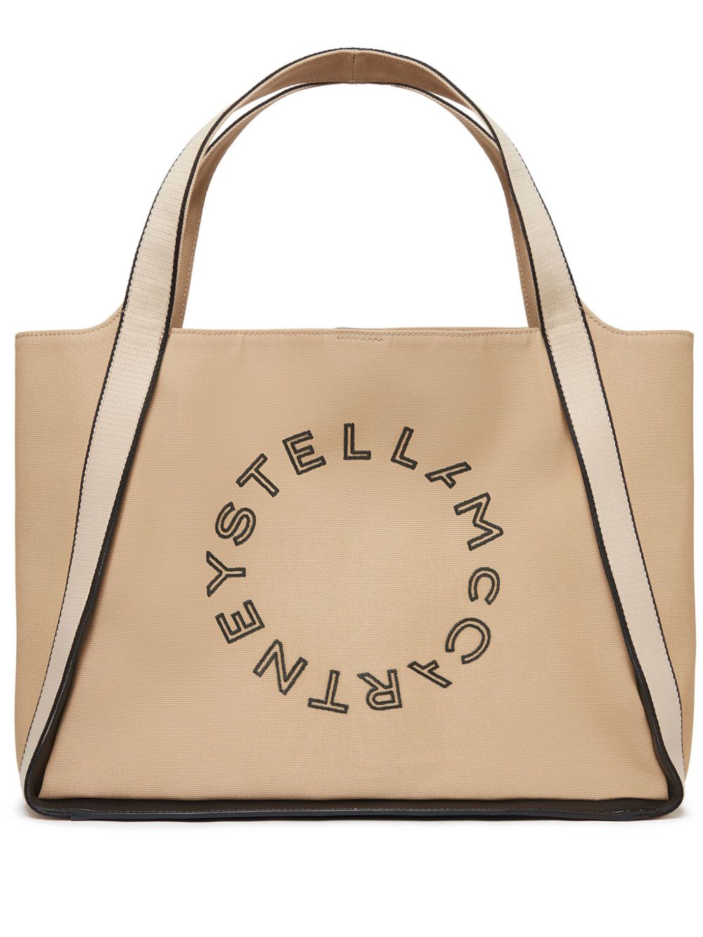 Stella McCartney logo刺绣帆布托特包 - 中性色