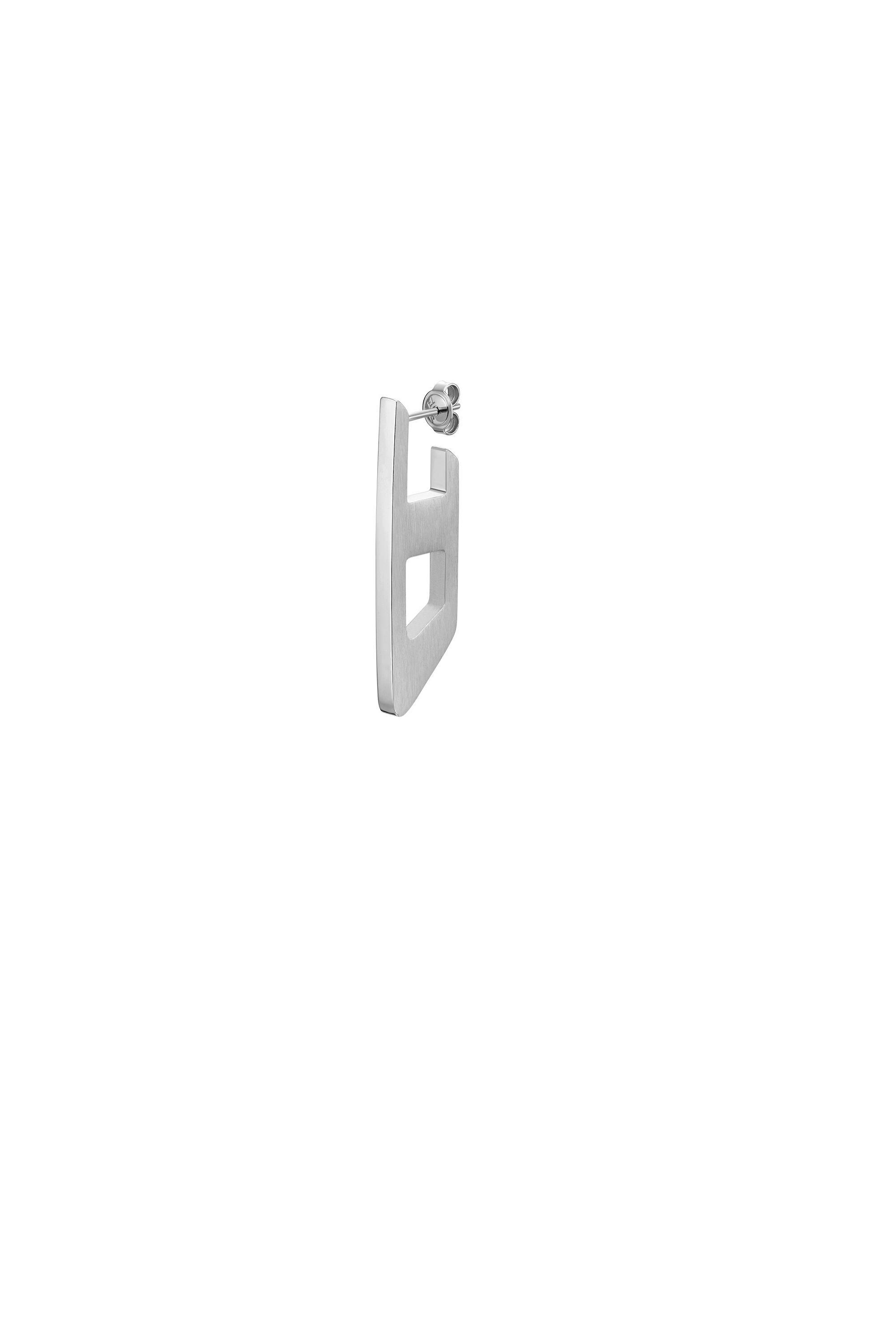 Diesel - Stainless Steel Drop Earring - Earrings - Unisex - Silver