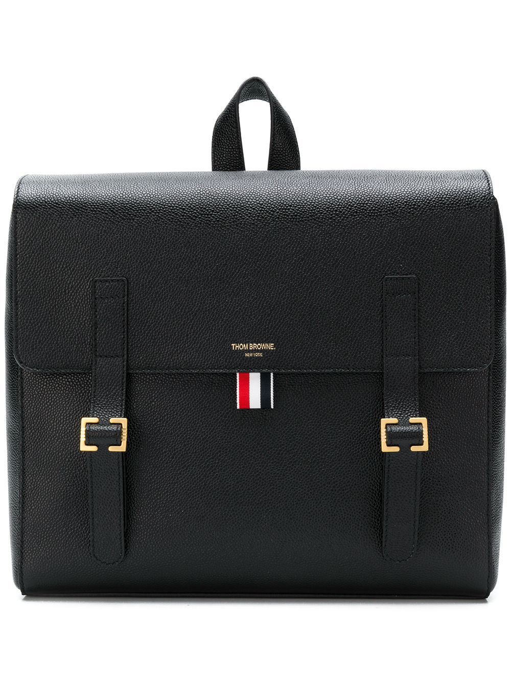 Thom Browne 皮质书包 - 黑色
