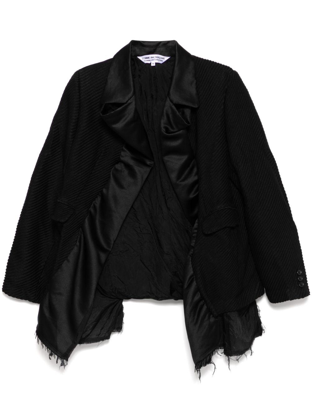 Comme Des Garçons Comme Des Garçons 流苏边西装夹克 - 黑色