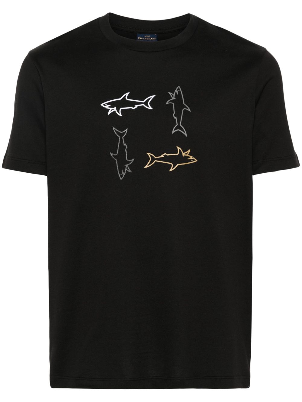 Paul & Shark logo印花T恤 - 黑色