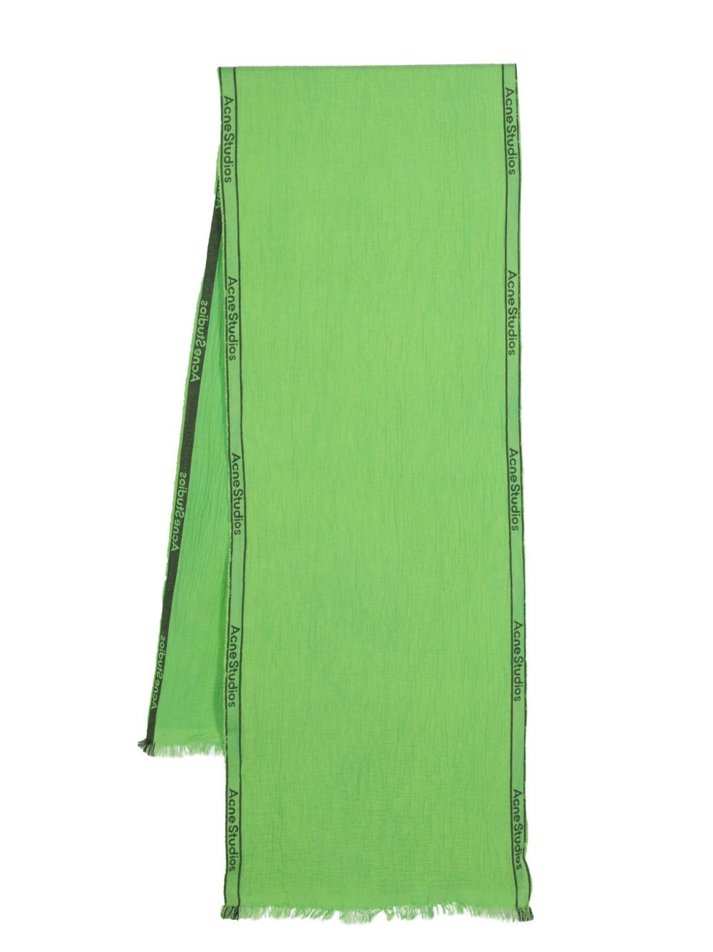 Acne Studios logo提花围巾 - 绿色