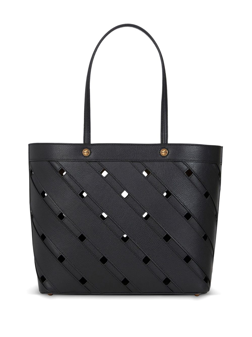 ETRO 中号编织手提包 - 黑色