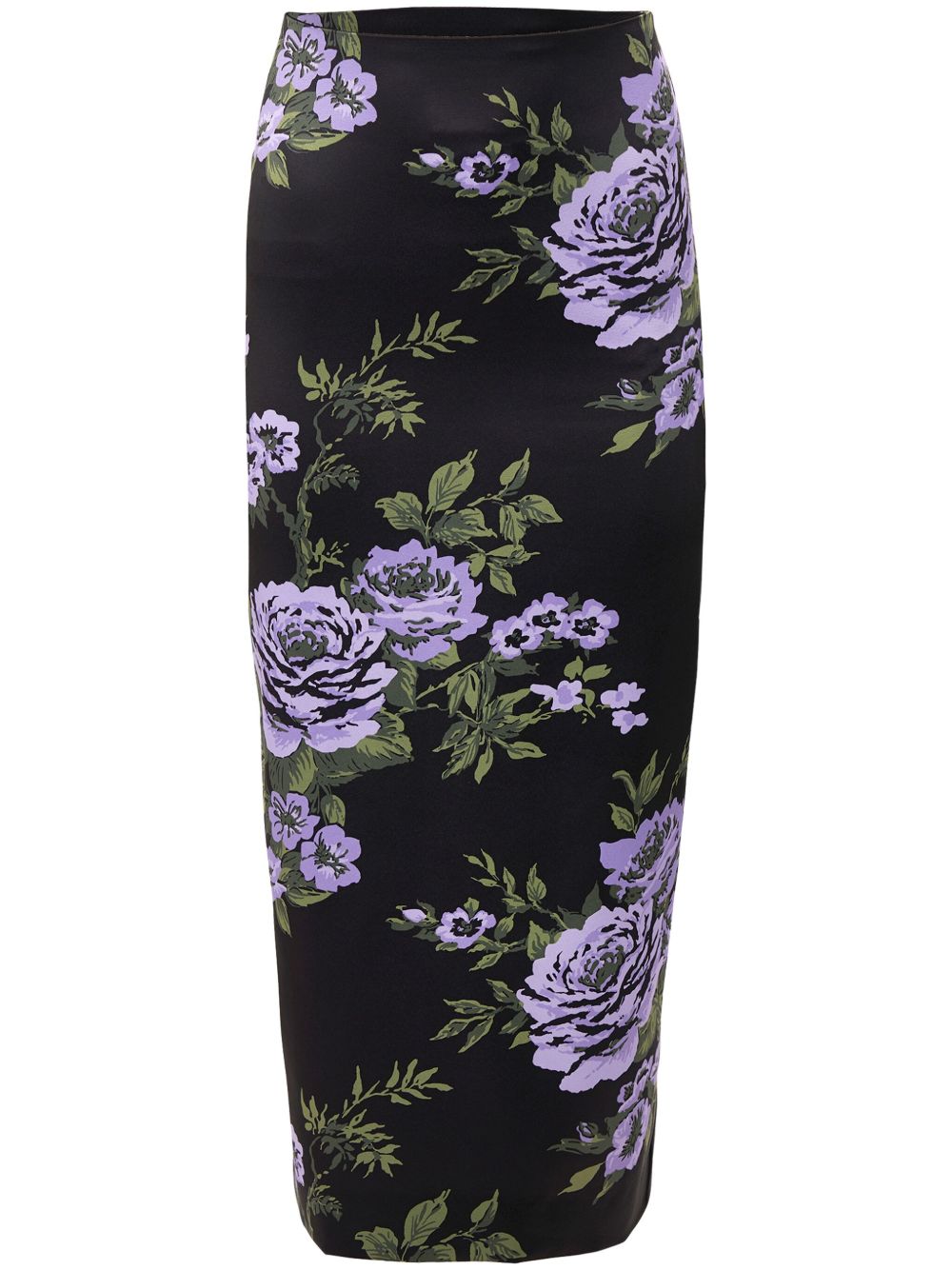 Carolina Herrera 花卉印花铅笔半身裙 - 黑色