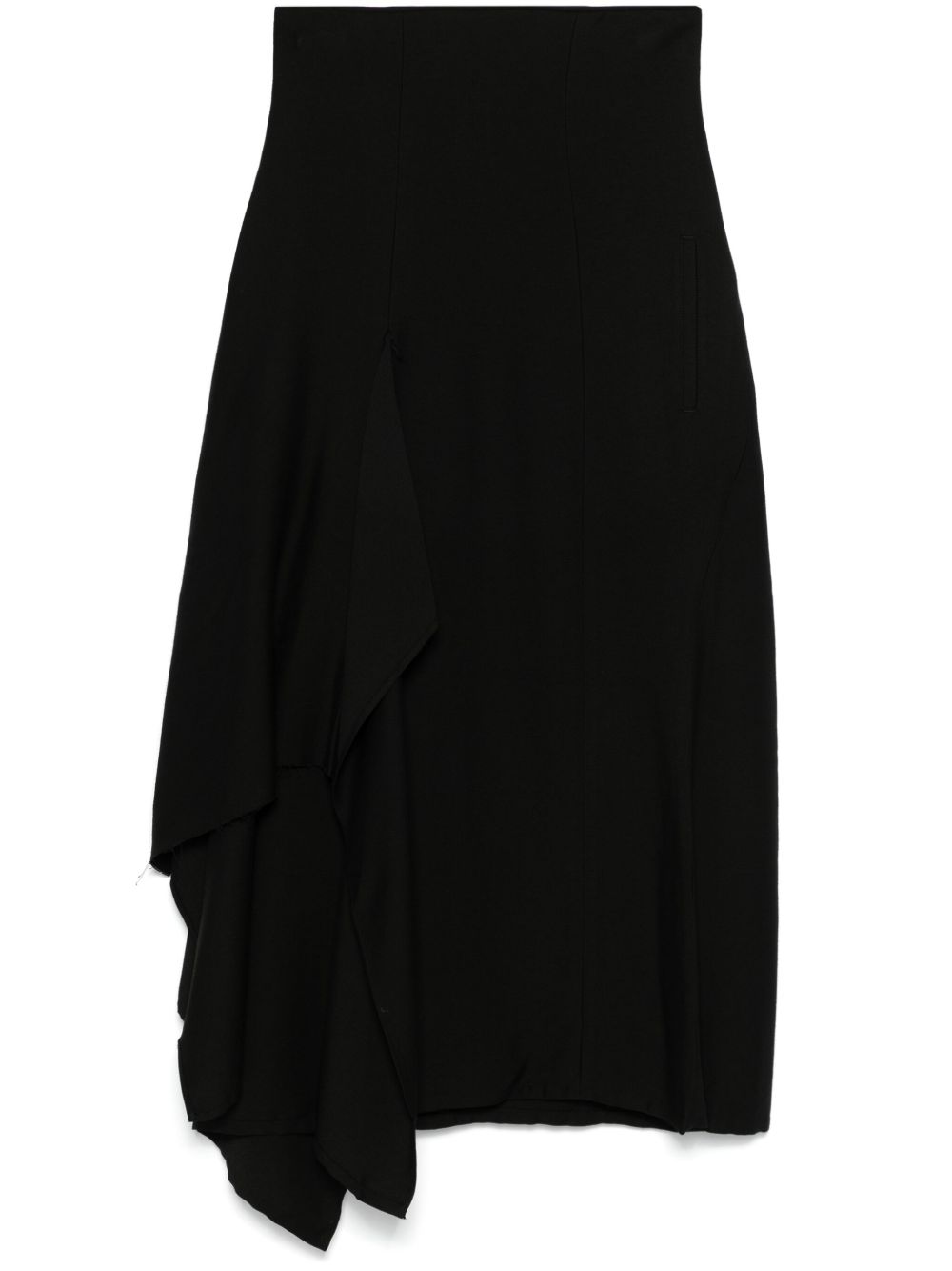 Yohji Yamamoto 垂坠半身裙 - 黑色
