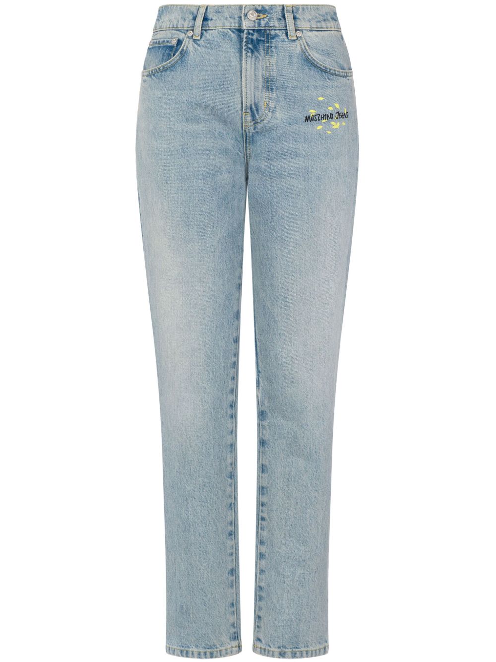 MOSCHINO JEANS 中腰直筒牛仔裤 - 蓝色
