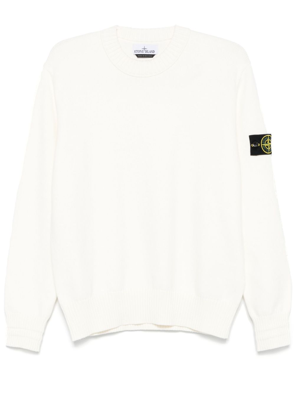 Stone Island 罗盘徽章毛衣 - 白色