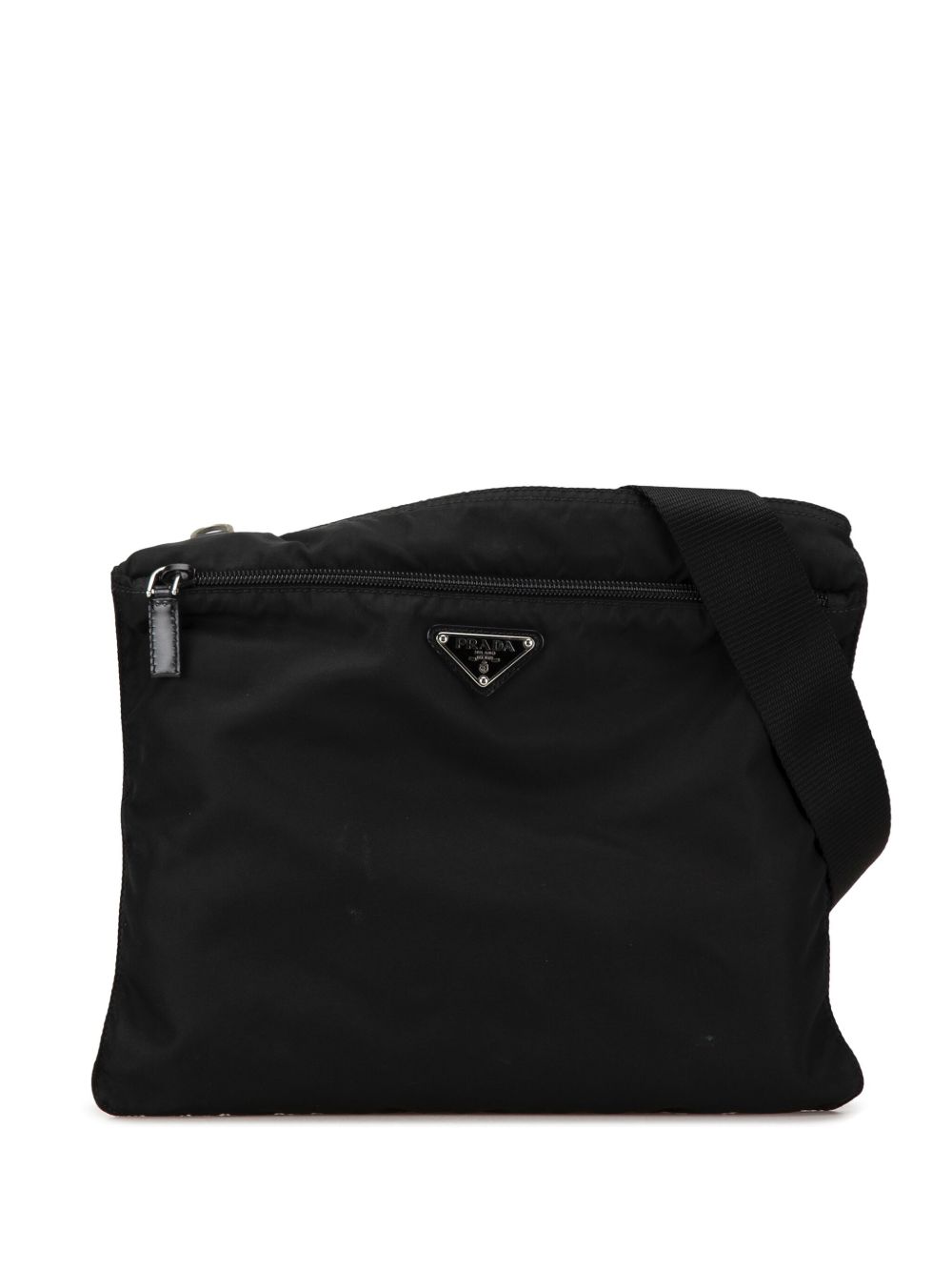 Prada Pre-Owned Tessuto 斜挎包（2013-2023年典藏款） - 黑色