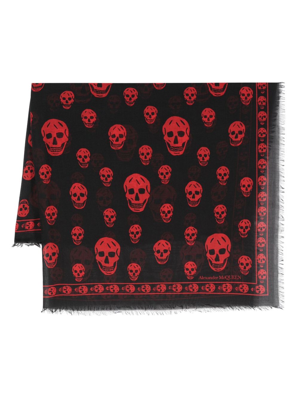 Alexander McQueen Classic Skull 围巾 - 黑色