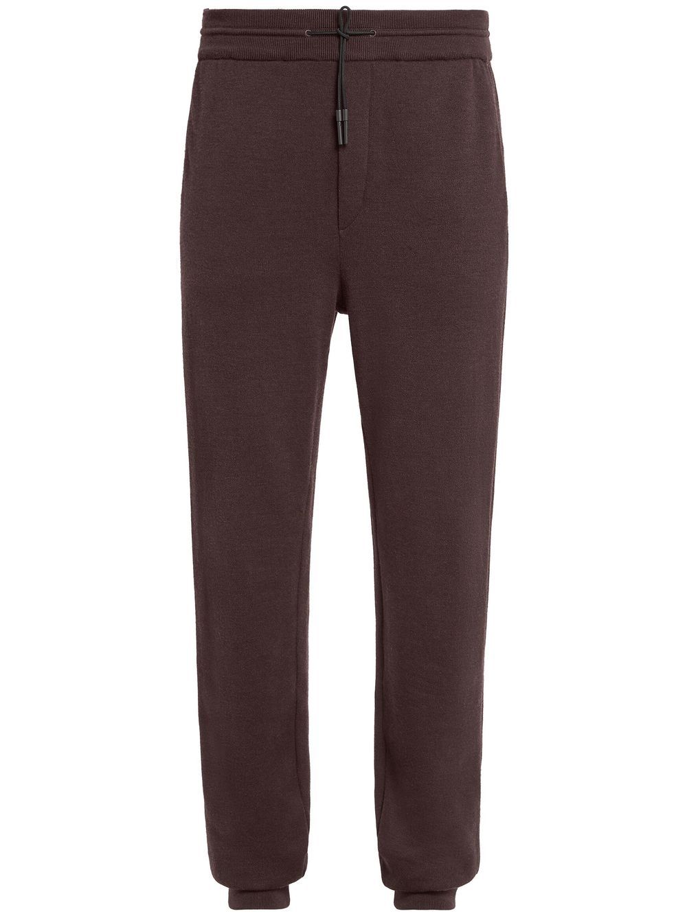 Zegna 抽绳裤腰运动裤 - 褐色