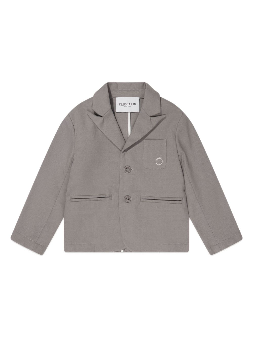 TRUSSARDI JUNIOR Gramlin 单排扣西装夹克 - 灰色
