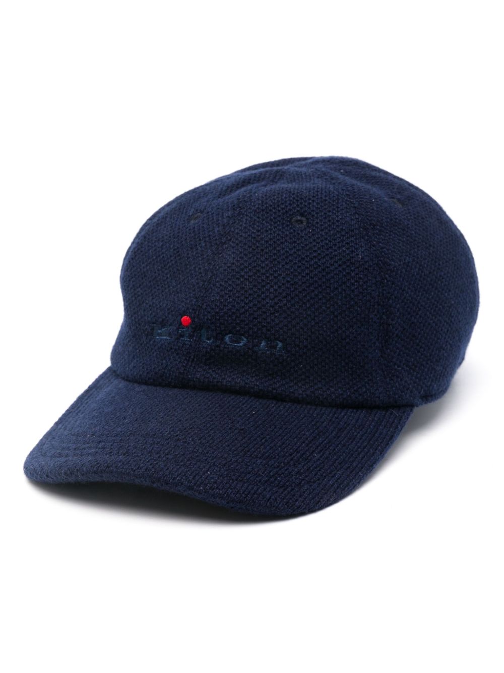 Kiton logo刺绣棒球帽 - 蓝色
