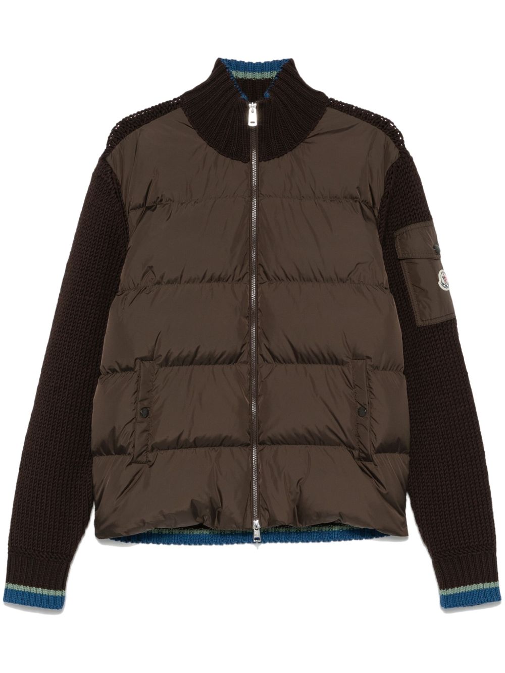 Moncler 拼接开衫 - 褐色