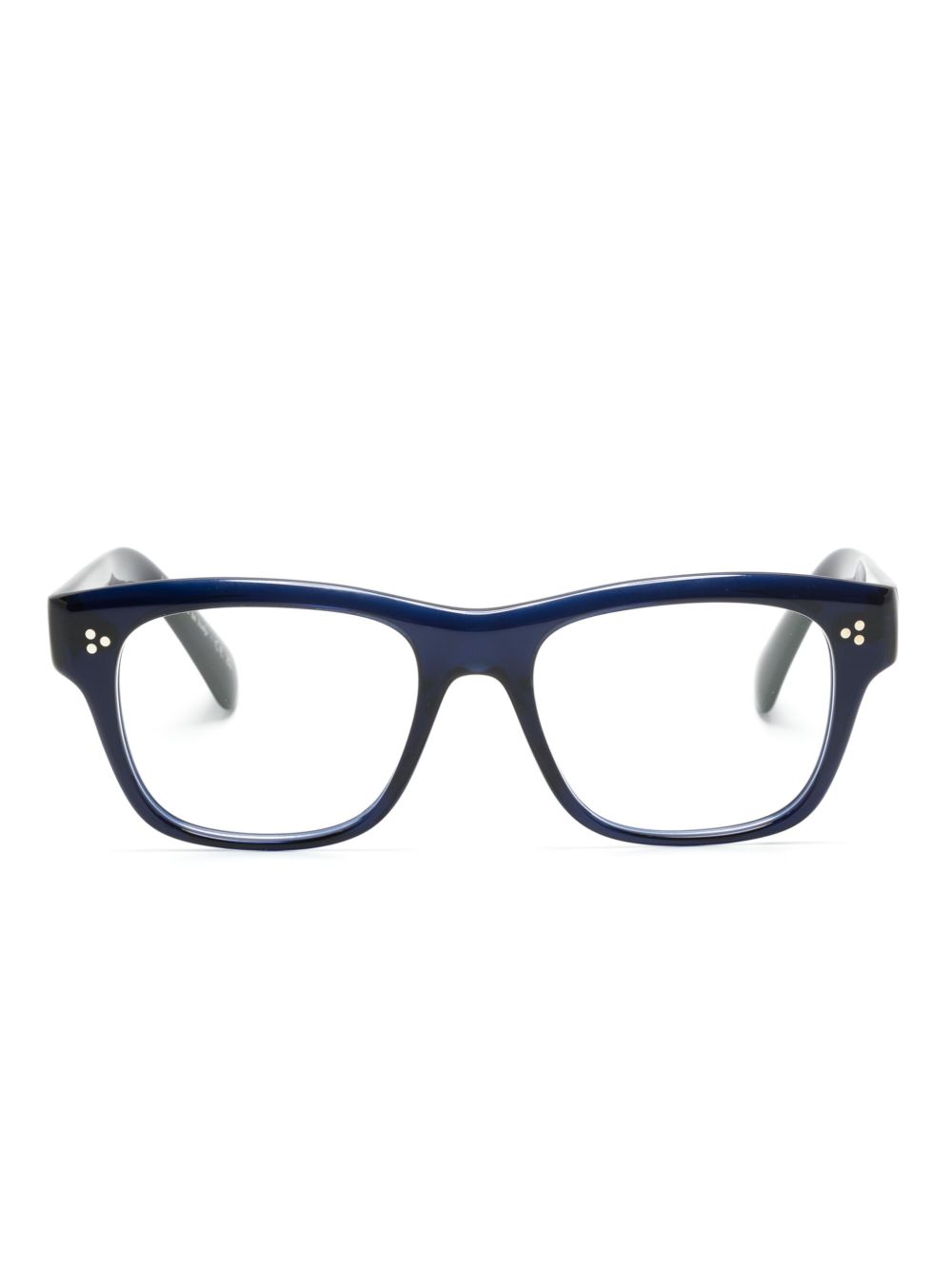 Oliver Peoples Birell 长方形镜框眼镜 - 蓝色