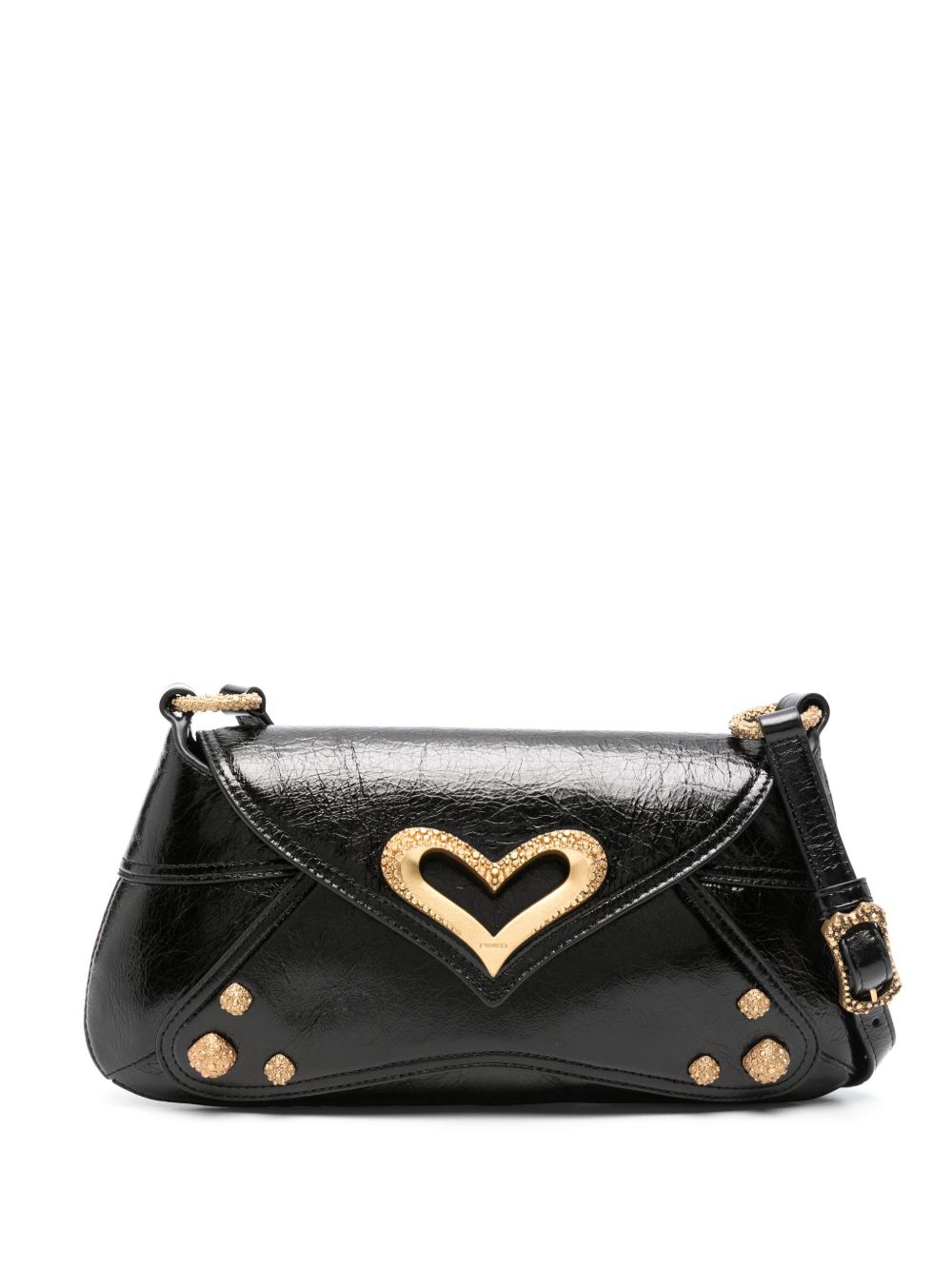 PINKO Classic 520 皮质单肩包 - 黑色
