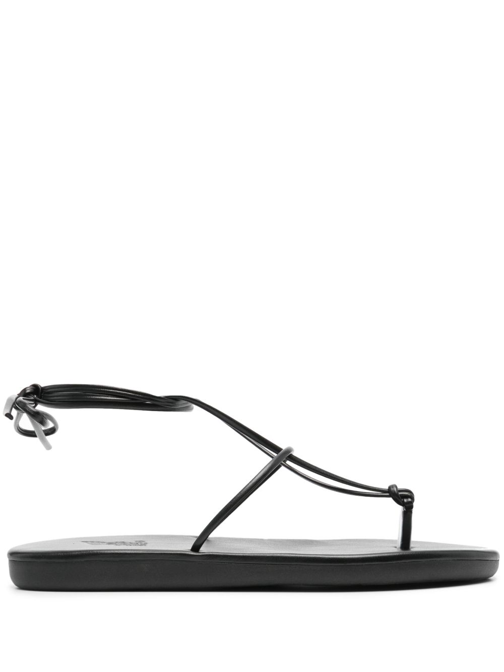 Ancient Greek Sandals Chordi 皮质凉鞋 - 黑色