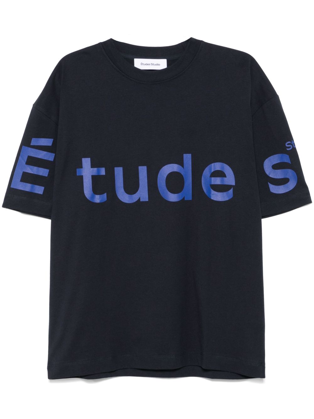 Etudes logo印花T恤 - 蓝色