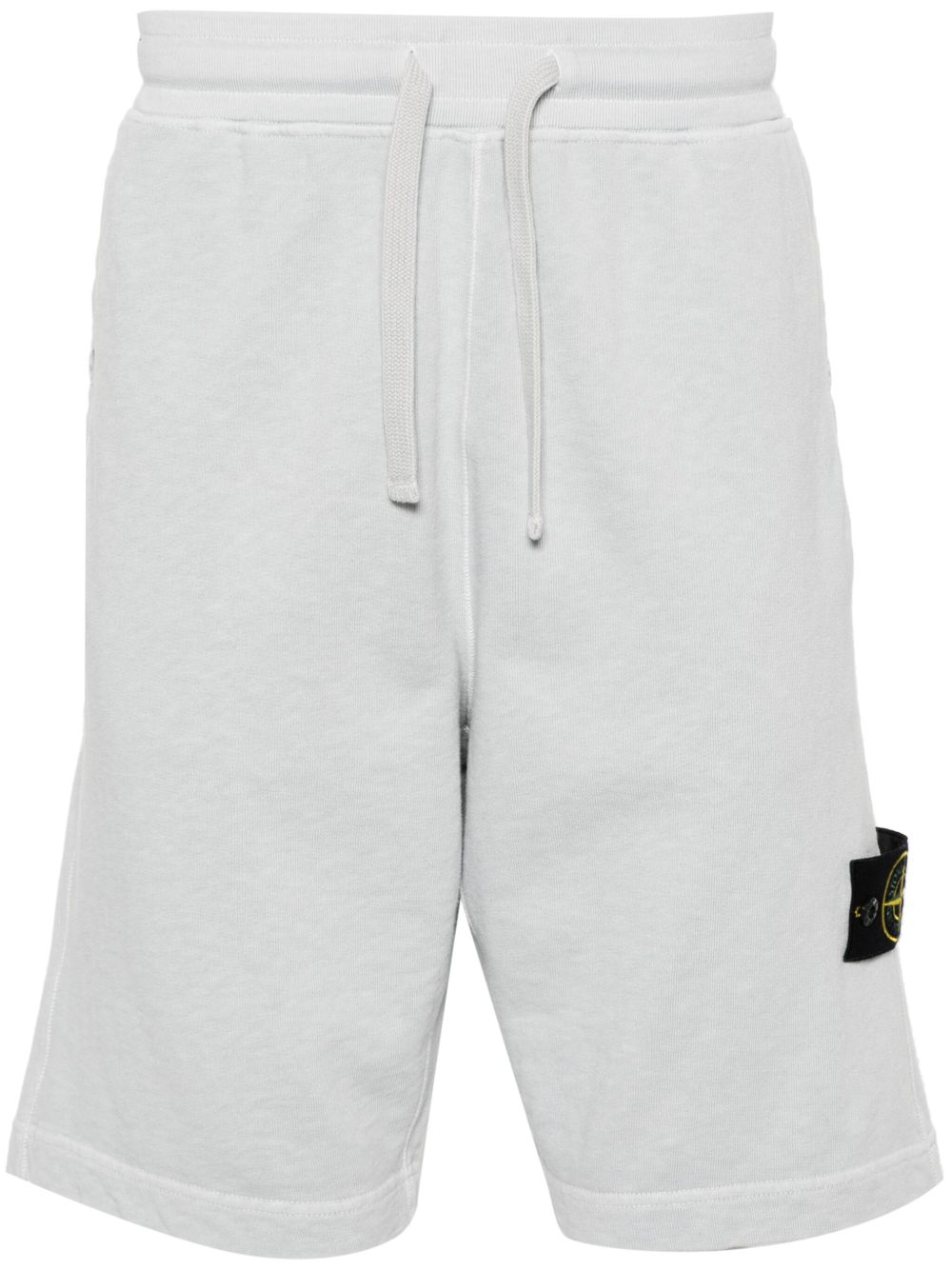 Stone Island Compass 徽章棉运动短裤 - 蓝色