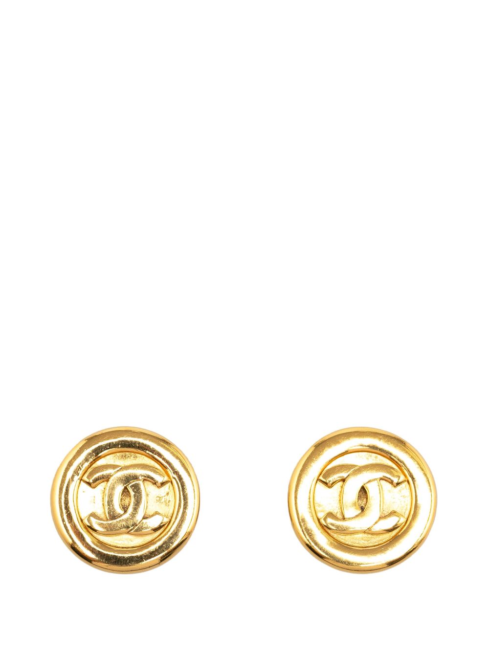 CHANEL Pre-Owned CC Clip On 装饰耳环（2000年代典藏款） - 金色