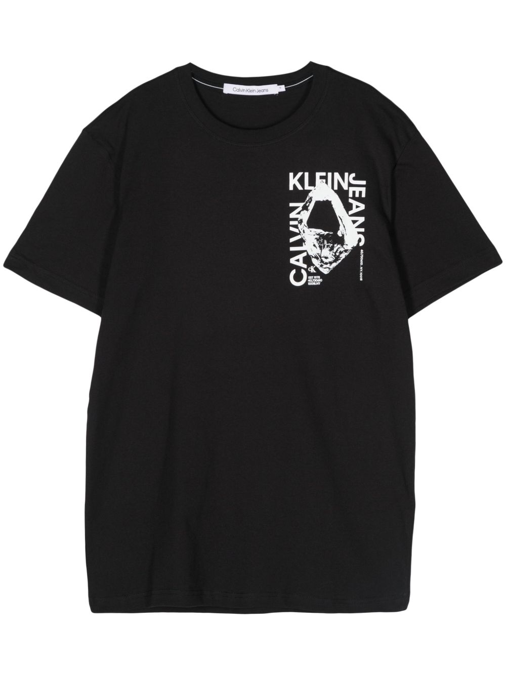 Calvin Klein Jeans logo印花棉T恤 - 黑色