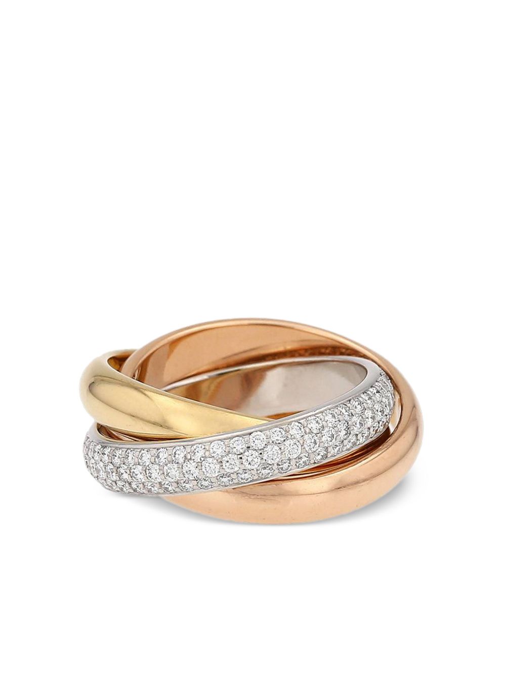 Cartier 黄金 Trinity 钻石戒指 - 粉色