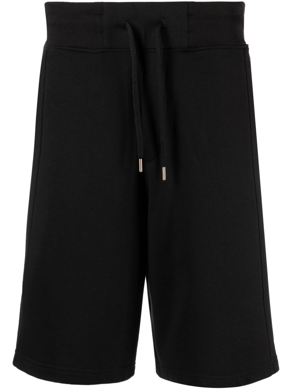 Versace Jeans Couture logo贴花棉运动短裤 - 黑色