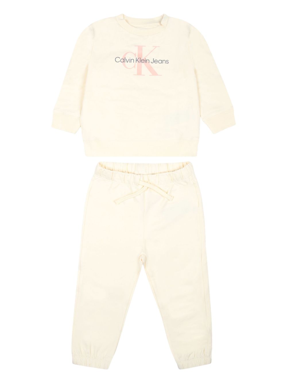 Calvin Klein Kids logo印花运动套装 - 中性色