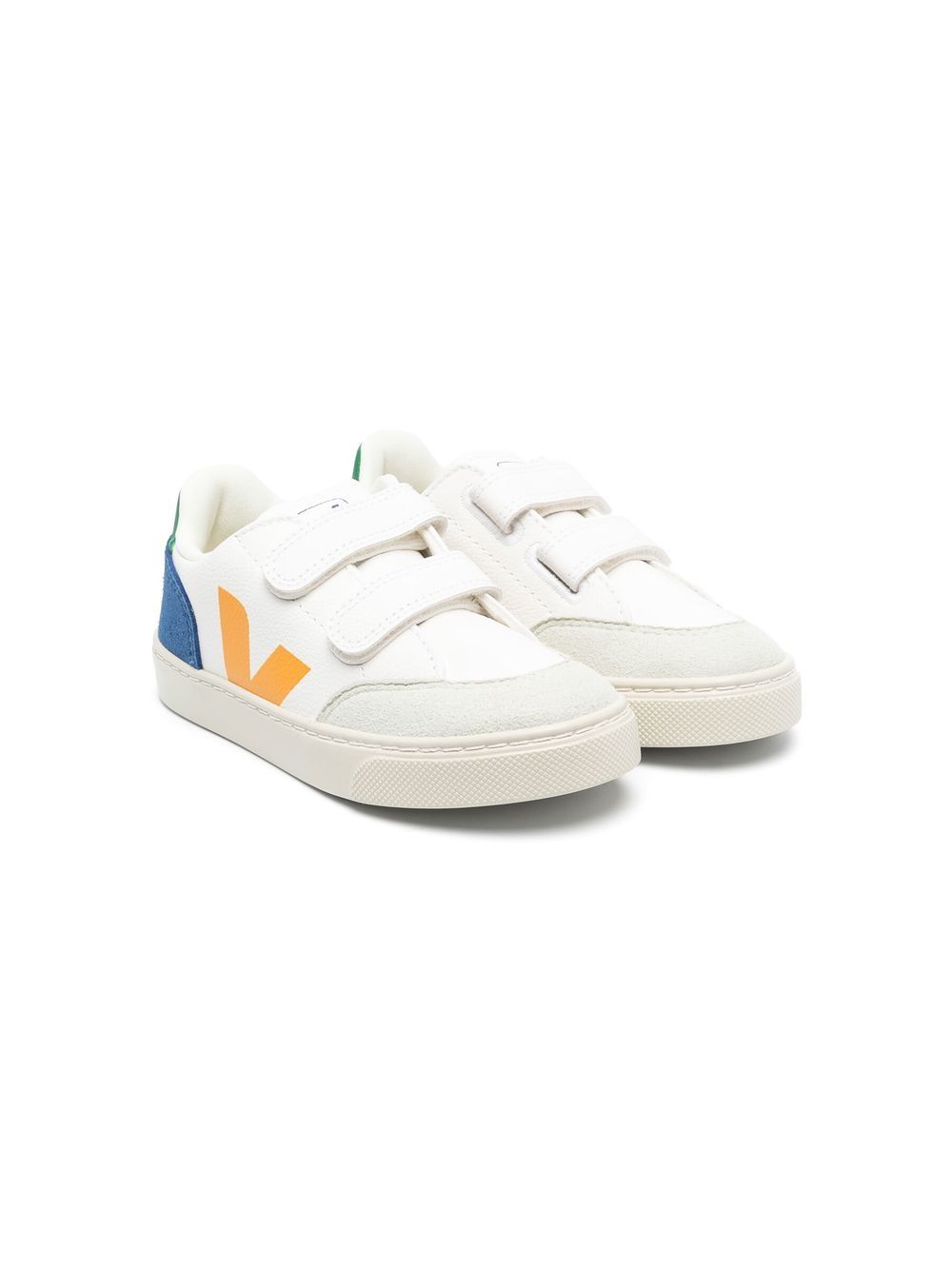 VEJA Kids 标贴魔术贴运动鞋 - 白色