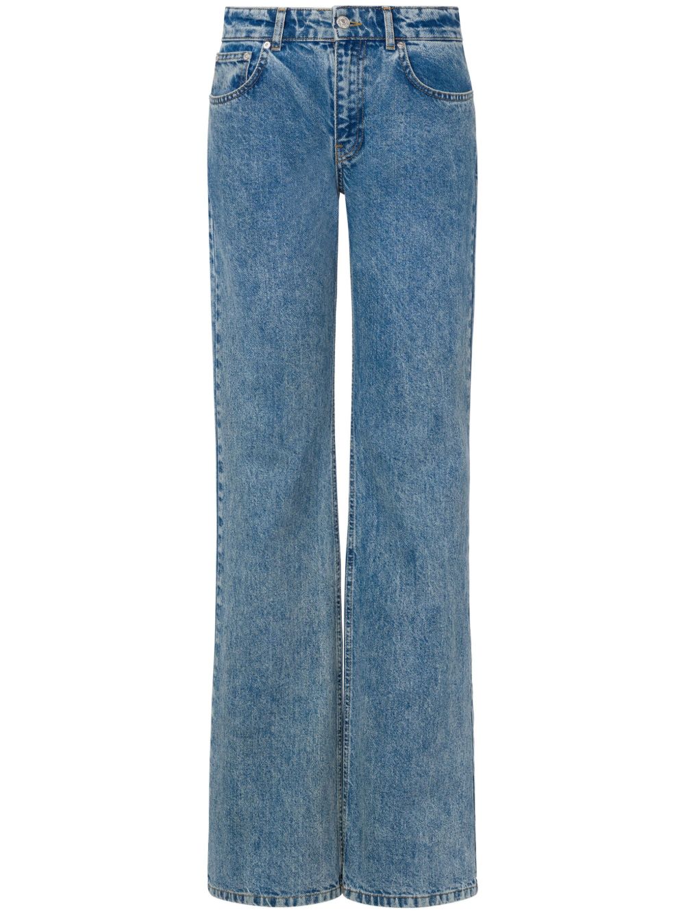 MOSCHINO JEANS 低腰直筒牛仔裤 - 蓝色