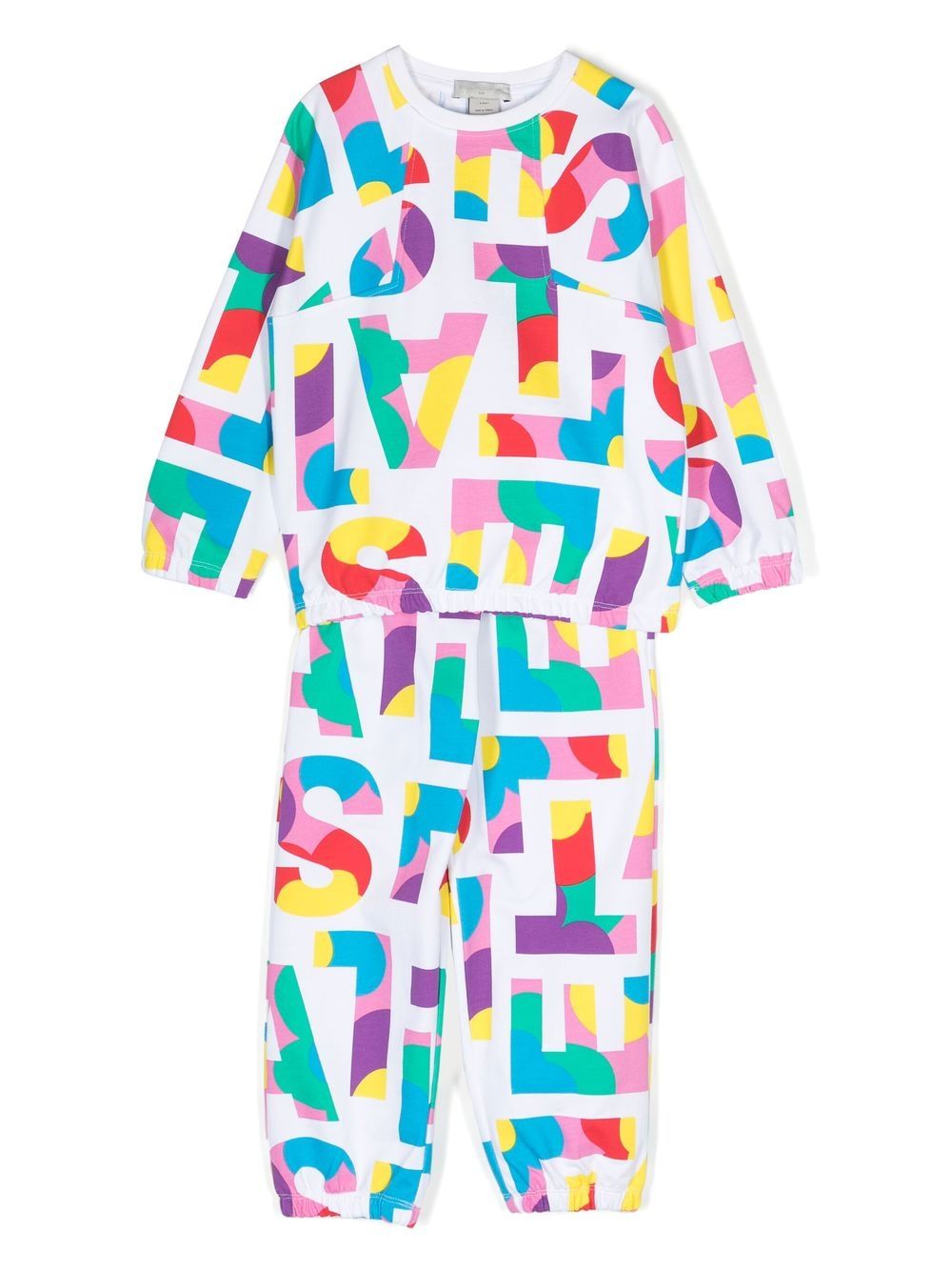 Stella McCartney Kids logo印花运动套装 - 白色