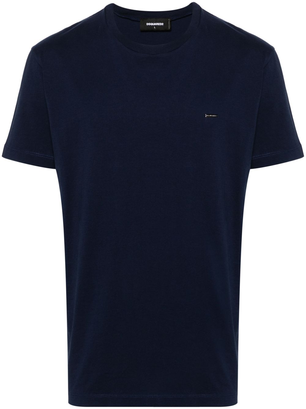 DSQUARED2 logo标牌棉T恤 - 蓝色